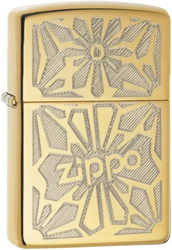 Vista 18 de Zippo Encendedor de bolsillo con diseño de patrón de 540 colores que brilla en la oscuridad Logotipo de 540 colores que brillan en la oscuridad