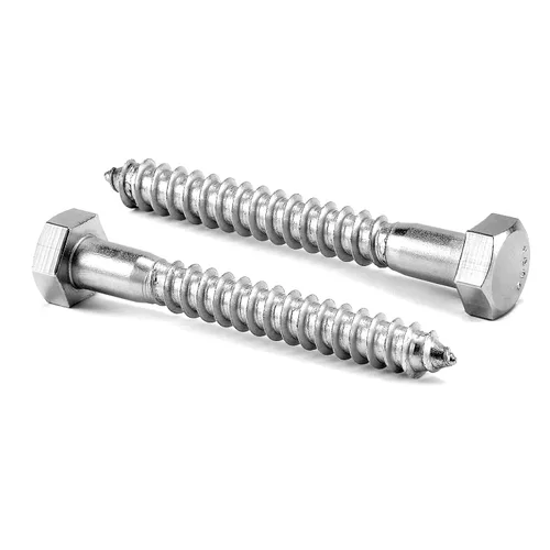 Vista 12 de Tornillos de cabeza hexagonal de 1/2" x 2" con rosca parcial, 10 piezas de acero inoxidable 304 18-8, tornillos hexagonales para madera de SG TZH