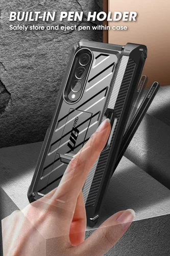 Vista 5 de SUPCASE Unicorn Beetle Pro Series - Funda para Samsung Galaxy Z Fold 3 5G (2021), carcasa resistente de doble capa de cuerpo completo con protector
