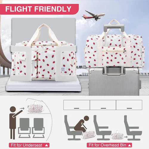 Vista 195 de Pequeña bolsa de gimnasio para mujer, bolsa de viaje con compartimento para zapatos