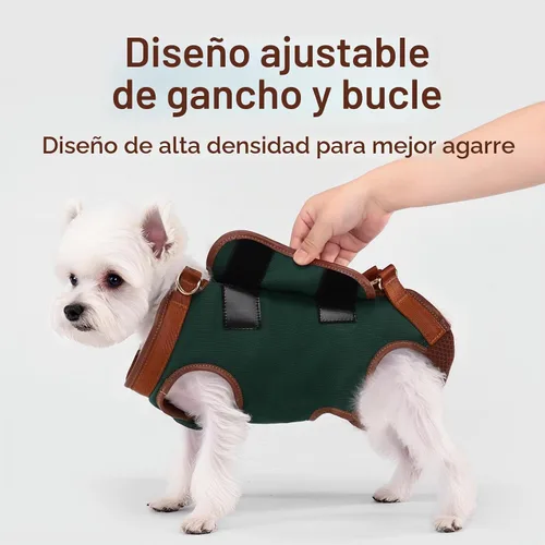 Vista 6 de Wakytu Arnés de elevación para perro, arnés VES ajustable para perro, correa ajustable para perro con bolsa pequeña para golosinas para cachorros