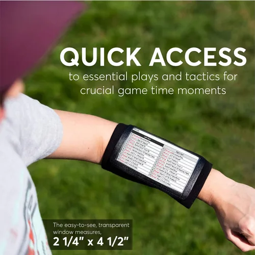 Vista 7 de QB Playbook Pulsera - Pulseras de juego de mariscal de campo de fútbol americano para adultos y jóvenes - Entrenador de muñeca para todos