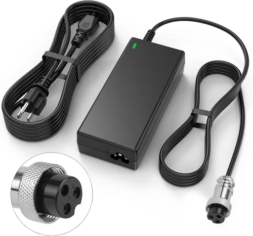 Vista 10 de TREE.NB Cargador de 54.6 V 2 A para cargador de batería de litio de 48 V-54.6 V, con conector redondo de enchufe de 5.5x2.1 mm, para GOTRAX GXL V2
