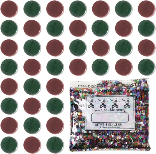 Vista 234 de Confetti Circle 1/4" Negro, Azul Marino Combo - 2 bolsas de media onza (1 oz) (8550/9971)