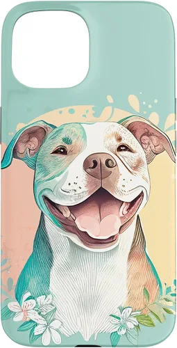 Vista 6 de Pit Bull - Carcasa para iPhone 17, diseño artístico de Pitbull para mujer