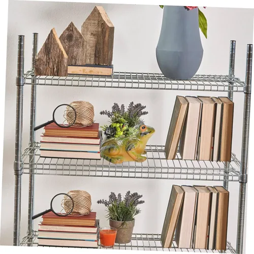 Vista 9 de Maceta de cerámica única para decoración de rana, maceta suculenta artificial, decoración del hogar, mini contenedor de plantas