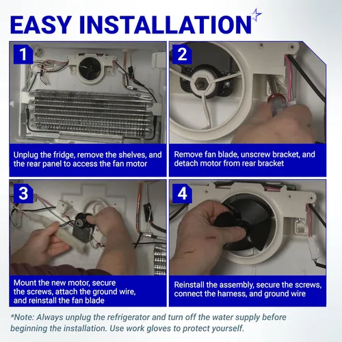 Vista 7 de BlueStars Motor de ventilador evaporador de refrigerador 2315539 actualizado – Compatible con refrigeradores Whirlpool y Kenmore – Reemplaza