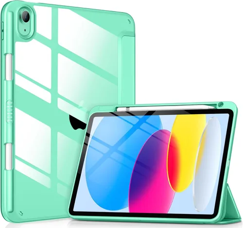 Vista 38 de DTTOCASE - Funda para iPad de 10.ª generación de 2022, 10.9”, reverso transparente y marco de poliuretano termoplástico antigolpes