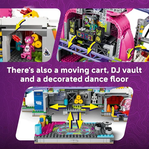 Vista 5 de LEGO Fortnite Rave Cave 77082 Juguete de construcción para niños, niñas y adolescentes, mayores de 12 años, juego de juegos, 6 minifiguras LEGO