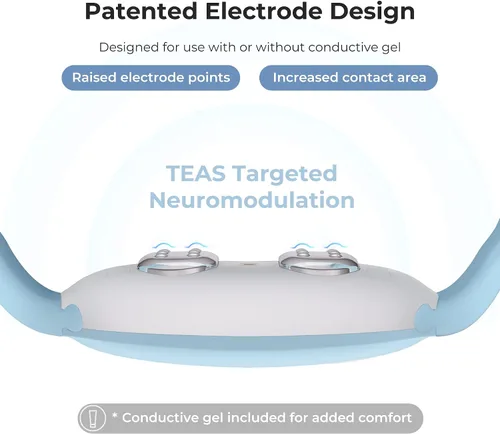 Vista 5 de EmeTerm Moda, aprobado por la FDA, estimulador de electrodos para aliviar las náuseas, las náuseas matutinas, el mareo por movimiento, el viaje