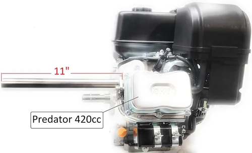 Vista 2 de Tubo de escape para Go Kart Predator 301cc y 420cc, GX Hondas, motores de barro.