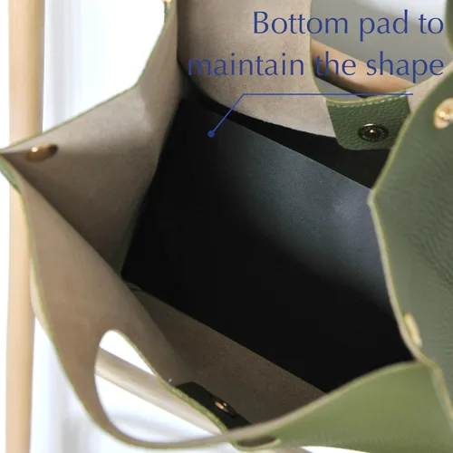 Vista 5 de Pequeña bolsa de mano Hoxis estilo Clutch, Tote, minimalista, retro, fabricada con piel sintética