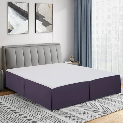 Vista 21 de Cathay Home Falda de cama plisada de microfibra de doble cepillado de fácil ajuste, ultra suave, resistente a la decoloración y a las arrugas