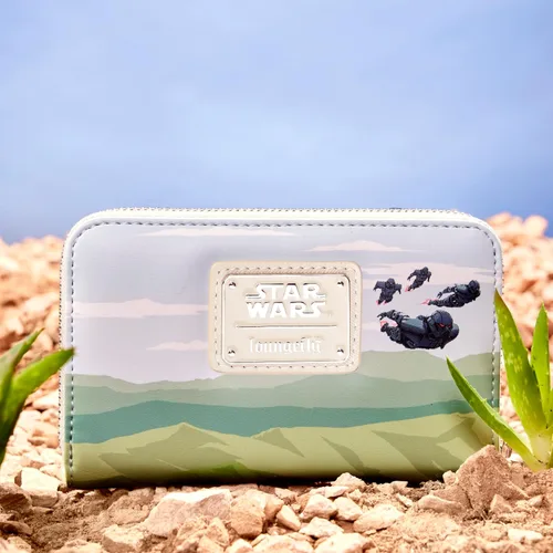 Vista 6 de Loungefly The Mandalorian Grogu Stone - Cartera que brilla en la oscuridad, exclusiva de Tienda