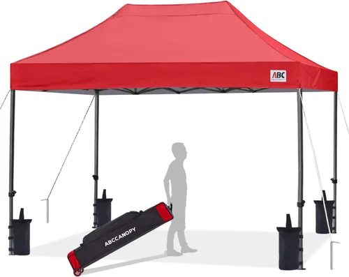 Vista 68 de ABCCANOPY Toldo Desplegable – Carpa/Toldo Portátil para Patio Exterior de 8 x 8 Pies, Resistente para Patio Trasero y Terraza con 4 Sacos de Arena