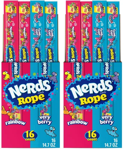 Vista 9 de NERDS Cuerda, caramelo, caja variada, arcoíris y muy bayas, 0.92oz (16 unidades)