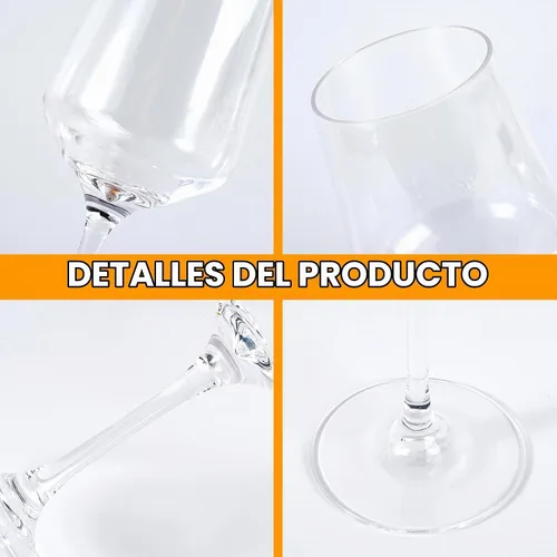 Vista 3 de KOXIN-KARLU Vasos de vino con tallo de plástico irrompibles clásicos de 18 onzas, vasos de acrílico multiusos, juego de 6 transparentes