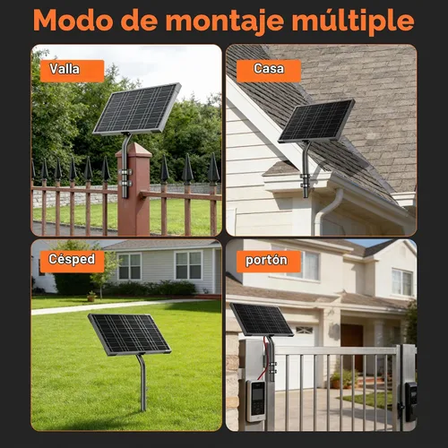 Vista 4 de Voltset Cargador de batería solar de 10 W 12 V y mantenedor con controlador de carga MPPT integrado, soporte de montaje ajustable, cargador solar