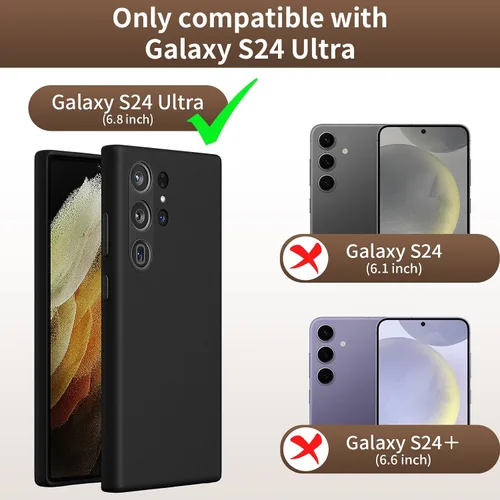 Vista 3 de Funda de cuero genuino para Samsung Galaxy S24 Ultra - Cuero de grano completo, compatible con MagSafe y carga inalámbrica, botones de metal bisel