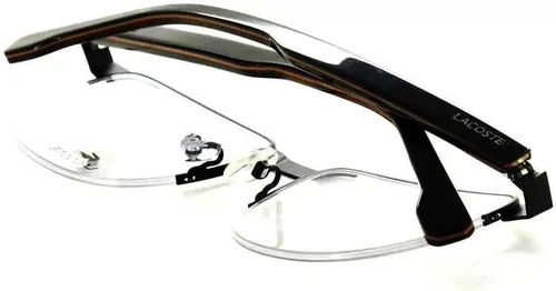 Vista 4 de Lacoste Gafas Unisex Rectangular Transparente L2248 001 56, Negro
