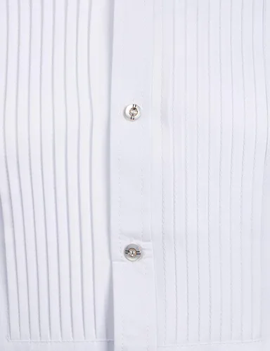 Vista 3 de Zeroyaa - Camisas de esmoquin de manga larga para hombre, calce ajustado
