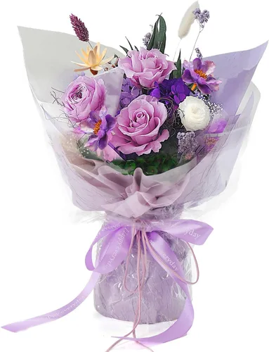 Vista 8 de BestFlower Ramo de flores para el día de la madre, regalos para mamá, ramo de rosas para mujeres, mamá, esposa de hija, flores frescas