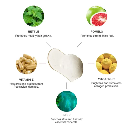 Vista 2 de 100% PURE Yuzu & Pomelo - Champú brillante y desintoxicación hidratante que ayuda a restaurar la vitalidad en el cabello seco y opaco, revitalizando