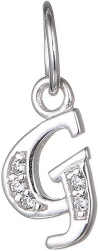 Vista 10 de Adabele Auténtica plata de ley brillante A-Z 26 letras pequeñas del alfabeto con circonita cúbica, colgante de diamantes de imitación resistente al