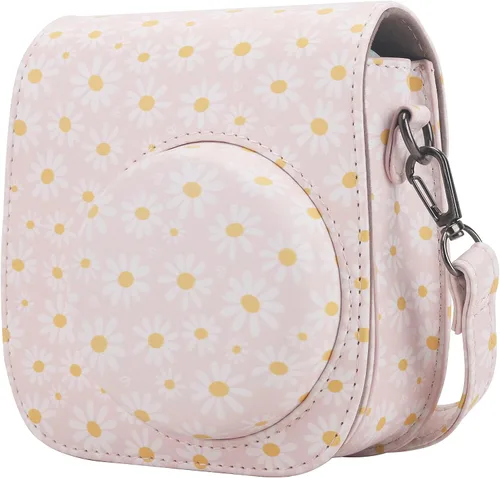 Vista 15 de Funda Protectora Compatible con Cámara de Fotos Instantáneas Fujifilm Instax Mini 12 11 9 8 con Bolsillo y Correa Ajustable (Mariposa Grande Pequeña)