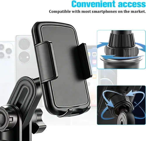 Vista 6 de Soporte de teléfono ajustable para taza de coche de 360 grados