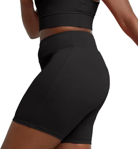 Vista 3 de Hanes Pantalones cortos de ciclismo elásticos para mujer, pantalones cortos deportivos de algodón para mujer, entrepierna de 7 pulgadas