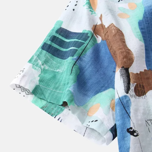 Vista 4 de Camisa hawaiana para hombre, de seda, genial, con gráficos, estilo casual, holgada, para playa, manga corta, verano, impresa, para vacaciones