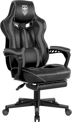 Vista 12 de Vonesse Silla para Videojuegos, Silla de Oficina para Computadora con Reposapiés, Sillas Reclinables para Juegos para Adultos, Silla Ergonómica