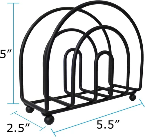 Vista 2 de Blue Donuts Classic Arc Collection - Servilleteros para mesas, servilleteros de granja, servilleteros de mesa de comedor para cocina, color negro