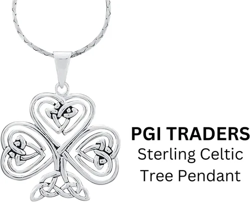 Vista 2 de PGI Traders Colgante de árbol celta de ley, Plata esterlina