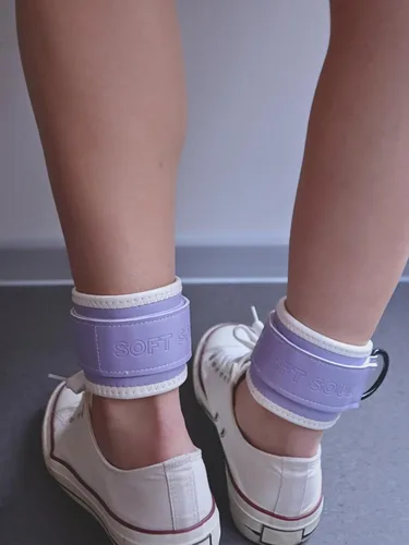 Vista 6 de Correas de tobillo para mujer con máquina de cables - Ajustable (par) con anillo en D para patadas de glúteos, rizos de piernas, empujes de cadera