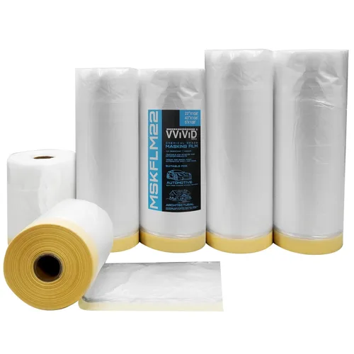 Vista 10 de VViViD Cinta autoadhesiva de grado químico y cortina de plástico resistente (1 paquete (60 x 108 pies)