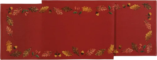 Vista 6 de Now Designs Camino de mesa navideño Amaryllis - Decoración festiva