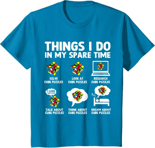 Vista 48 de Things I Do in My Spare Time Cube Puzzle Speed Cubing Camiseta
