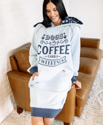 Vista 72 de Lazy One Sudadera con capucha de gran tamaño, ropa de dormir cómoda, vestido de suéter para mujer