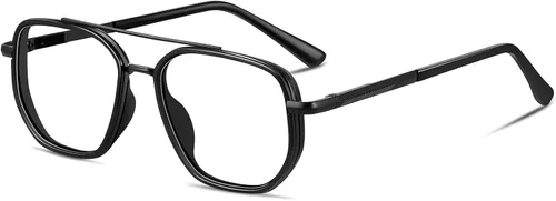 Vista 10 de Aviator Blue Light Blocking Glasses for Women Men Trendy Metal Frame Computer TV Eyeglasses Anti Eyestrain Rojo vino