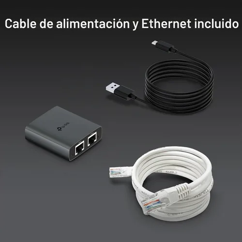 Vista 9 de TP-Link Divisor Ethernet 1 a 2, 1000 Mbps de alta velocidad de doble puerto divisor de Internet, compatible con Cat8/7/6/5e/5, cables USB-C