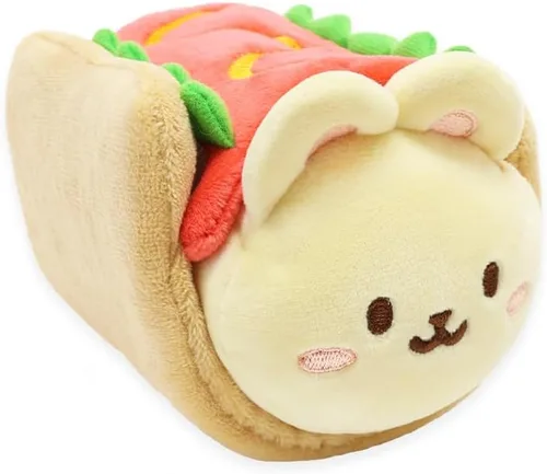 Vista 11 de Anirollz Puppiroll de peluche en atuendo de burrito – Animal de peluche Kawaii con disfraz extraíble – Lindo juguete de peluche blandito, regalo