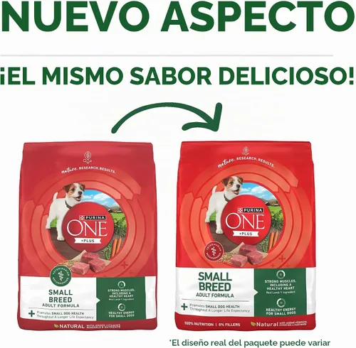 Vista 2 de Purina ONE Plus - Alimento seco para perros con fórmula de cordero y arroz de raza pequeña, bolsa de 3.8 libras Fórmula de cordero y arroz