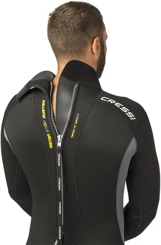 Vista 6 de Cressi Traje de neopreno completo para hombre con cremallera trasera para buceo y actividades acuáticas - Rápido 0.197 in: diseñado en Italia