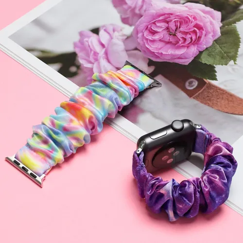 Vista 2 de [Paquete de 3] banda elástica para niños compatible con Apple Watch Band de 1.496 pulgadas, 1.575 pulgadas, 1.614 pulgadas, 1.654 pulgadas, 1.732