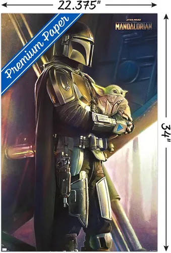 Vista 3 de Trends International Star Wars: The Mandalorian - Póster de pared, 22.375 x 34 pulgadas, versión premium sin marco