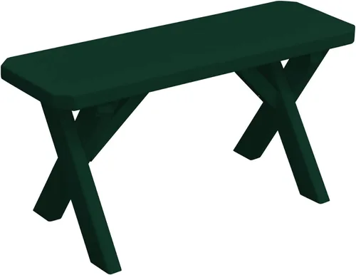 Vista 107 de Furniture Barn USA Pine - Banco cruzado de 2 pies, color negro