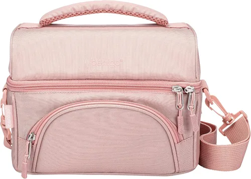 Vista 7 de Bentgo® Bolsa de almuerzo Deluxe - Lonchera duradera y aislada con bolsillo exterior con cremallera, bolsillo interior de malla, correas acolchadas