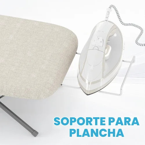 Vista 4 de KINGBOARD Tabla de planchar de mesa, tablas de planchar pequeñas con soporte para plancha, tabla de planchar plegable, cubierta extragruesa, tabla